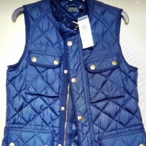Ladies polo blue vest
